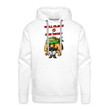 Will Flash For Tacos Taco - Men's Premium Hoodie - white - Front - Liam (192cm)