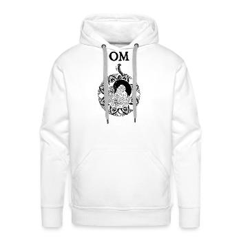 OM band - Men's Premium Hoodie - white - Front - Liam (192cm)