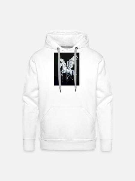 Celestial Pegasus - Men's Premium Hoodie - white