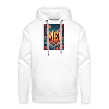 MEI Neon Forest Sunset - Men's Premium Hoodie - white - Front - Liam (192cm)