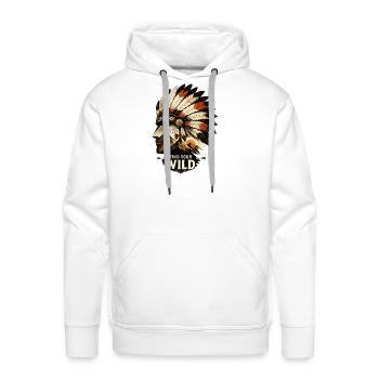 Find Your Wild Headdress - Men's Premium Hoodie - white - Front - Liam (192cm)