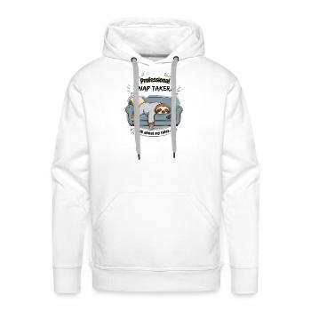 Cozy Sloth Pajama Couch - Men's Premium Hoodie - white - Front - Liam (192cm)