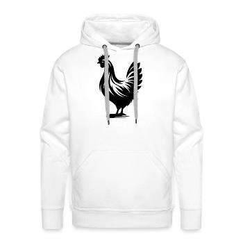 Small Domestic Chicken Classic Domestic Chicken - Men's Premium Hoodie - white - Front - Liam (192cm)