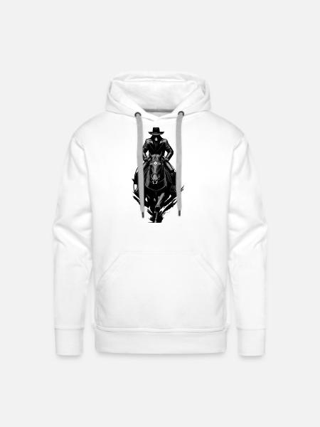 Horseman - Men's Premium Hoodie - white