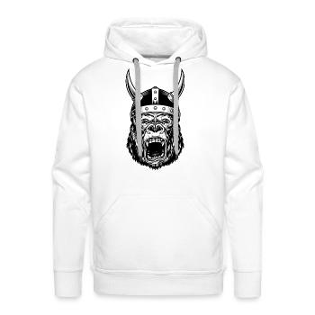 Viking Bear Nordic Mythology - Men's Premium Hoodie - white - Front - Liam (192cm)