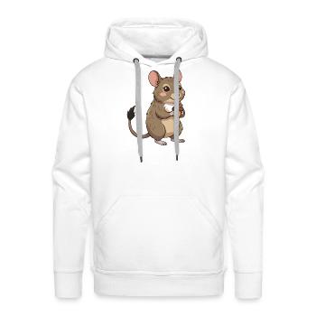 Forest brown mouse - Men's Premium Hoodie - white - Front - Liam (192cm)