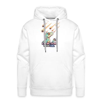 Extinction Meteor Dino - Men's Premium Hoodie - white - Front - Liam (192cm)