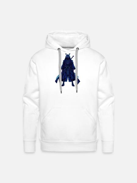 Neon Dread Samurai - Men's Premium Hoodie - white