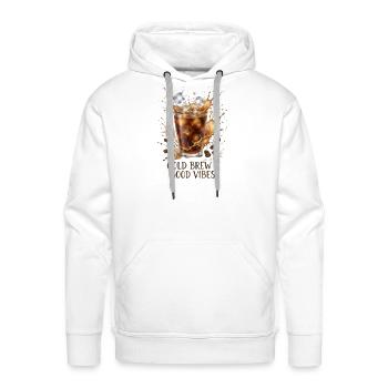 Cold Brew - Men's Premium Hoodie - white - Front - Liam (192cm)