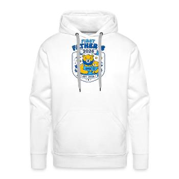 First Father's Day 2026 Best Cub Dad - Men's Premium Hoodie - white - Front - Liam (192cm)
