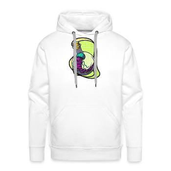 Neon Brain Bottle - Men's Premium Hoodie - white - Front - Liam (192cm)