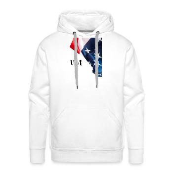 Stars and Stripes Draped Flag Graphic - Men's Premium Hoodie - white - Front - Liam (192cm)