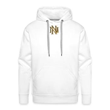Gold NY Monogram - Men's Premium Hoodie - white - Front - Liam (192cm)