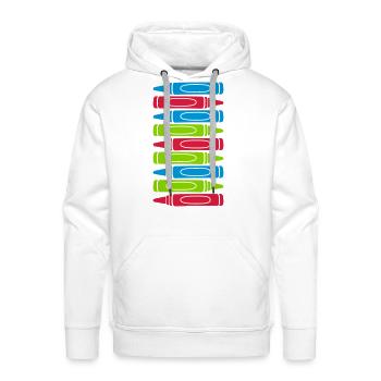 Many wax crayons cool - Men's Premium Hoodie - white - Front - Liam (192cm)
