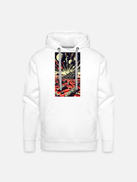 REMAINS // SIGNAL 9 - Men's Premium Hoodie - white