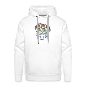 Autist autism awareness tree puzzle - Men's Premium Hoodie - white - Front - Liam (192cm)