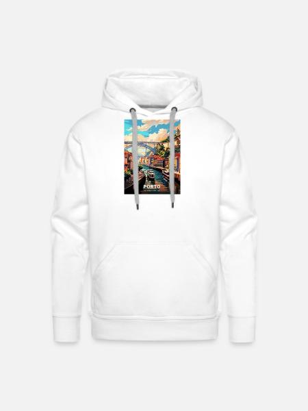 Porto Portugal Travel - Men's Premium Hoodie - white