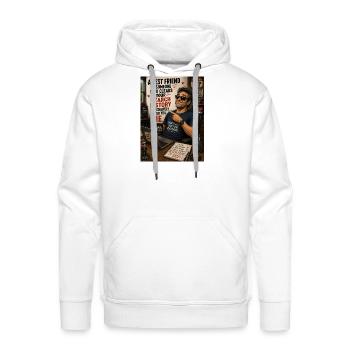 Best Friend Clears Your Search History Funny Shirt - Men's Premium Hoodie - white - Front - Liam (192cm)