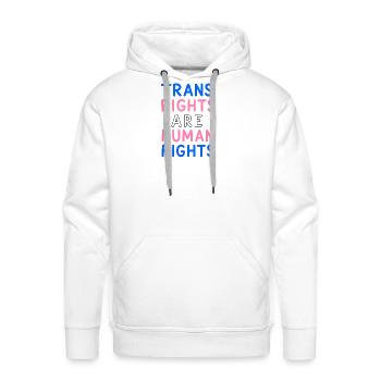 Trans Rights Are Human Rights - Men's Premium Hoodie - white - Front - Liam (192cm)