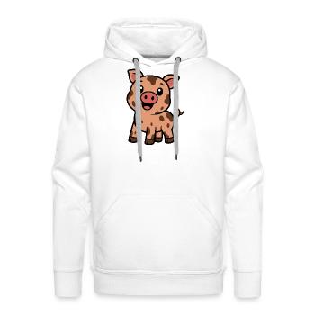 Dirty Happy Piglet - Men's Premium Hoodie - white - Front - Liam (192cm)