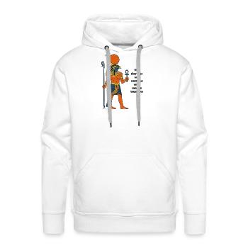 Anubis Morale Booster - Men's Premium Hoodie - white - Front - Liam (192cm)