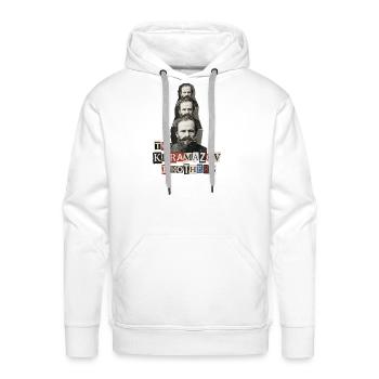 Karamazov Brothers Mustache Collage - Men's Premium Hoodie - white - Front - Liam (192cm)
