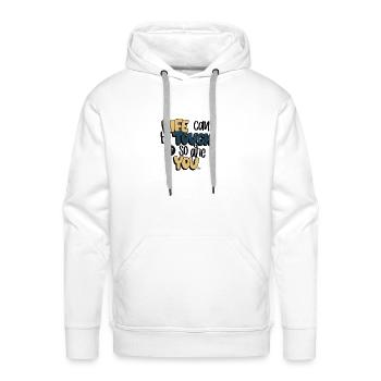 Typographical printed design. - Men's Premium Hoodie - white - Front - Liam (192cm)