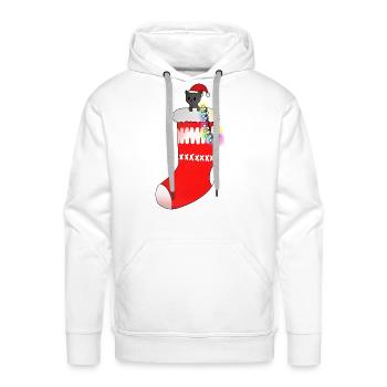 Christmas Socks - Men's Premium Hoodie - white - Front - Liam (192cm)