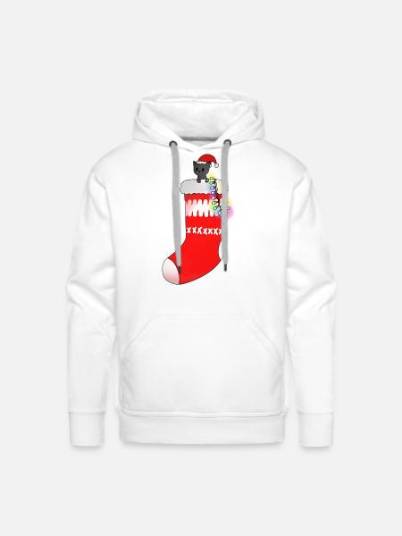 Christmas Socks - Men's Premium Hoodie - white