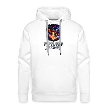 Future Star Rocket Burst - Men's Premium Hoodie - white - Front - Liam (192cm)