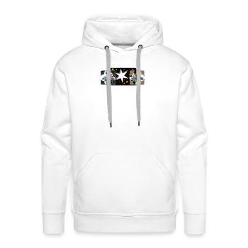 White Star - Men's Premium Hoodie - white - Front - Liam (192cm)