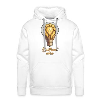 Brilliant idea design - Men's Premium Hoodie - white - Front - Liam (192cm)
