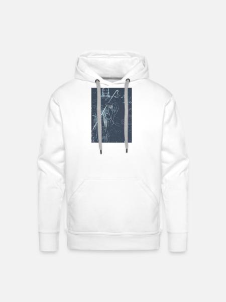 Good Shepherd - Blue Image - Men's Premium Hoodie - white