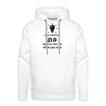 Bright Idea Glyph - Men's Premium Hoodie - white - Front - Liam (192cm)