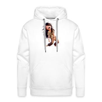 Laughing Girl. - Men's Premium Hoodie - white - Front - Liam (192cm)