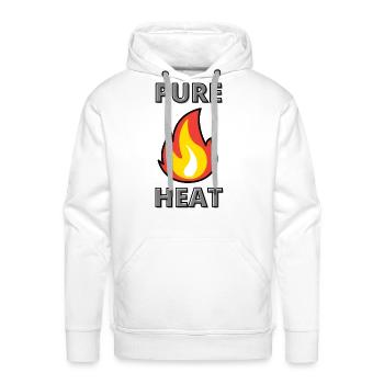 PURE HEAT - Men's Premium Hoodie - white - Front - Liam (192cm)