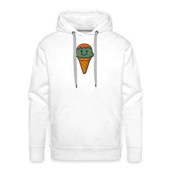 Kawaii Ice Cream Smile - Men's Premium Hoodie - white - Front - Liam (192cm)