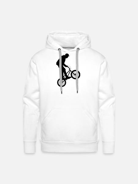 design BMX black - Men's Premium Hoodie - white