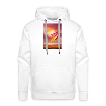 Pink Orange Sunset Flag - Men's Premium Hoodie - white - Front - Liam (192cm)