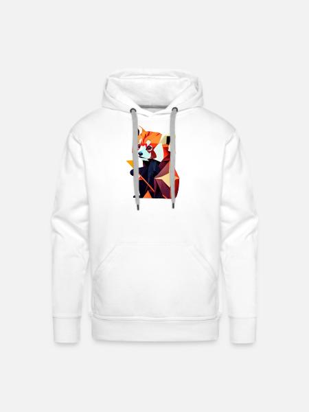 Red panda - Men's Premium Hoodie - white