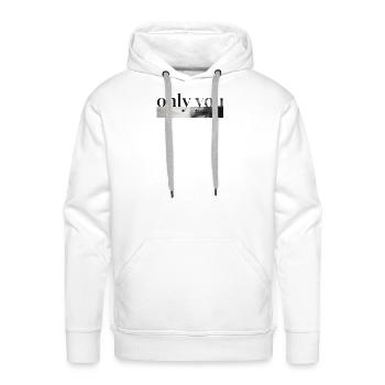 Only You Mono Landscape - Men's Premium Hoodie - white - Front - Liam (192cm)