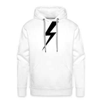 STRIKE LIGHTNING - Men's Premium Hoodie - white - Front - Liam (192cm)