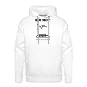 Awaiting design brief - Men's Premium Hoodie - white - Front - Liam (192cm)