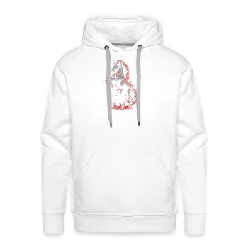 Crimson Blaze Stallion - Men's Premium Hoodie - white - Front - Liam (192cm)
