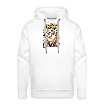 Cat Hair Don't Care - Men's Premium Hoodie - white - Front - Liam (192cm)