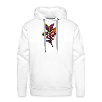 Prismatic Leaf Burst - Men's Premium Hoodie - white - Front - Liam (192cm)