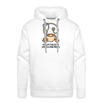 Vet Cafe Paw Latte - Men's Premium Hoodie - white - Front - Liam (192cm)