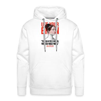 Use Your Brain Ada Lovelace rb - Men's Premium Hoodie - white - Front - Liam (192cm)