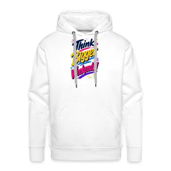 Think Bigger Weekends - Men's Premium Hoodie - white - Front - Liam (192cm)
