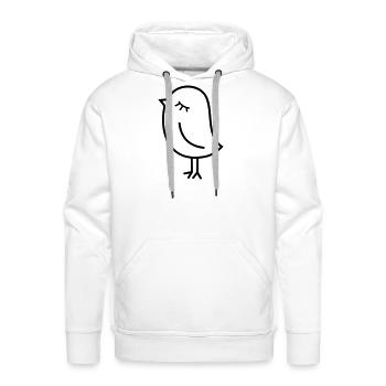 Cute Sparrow Chick – Tweeting Birdie - Men's Premium Hoodie - white - Front - Liam (192cm)